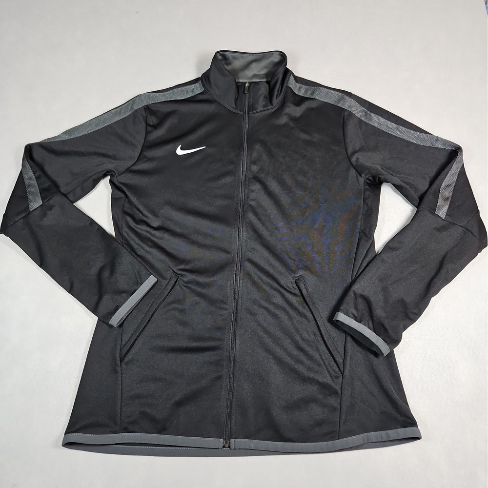 Nike Womens Black Full Zip Lightweight Performance Track Jacket Size Medium